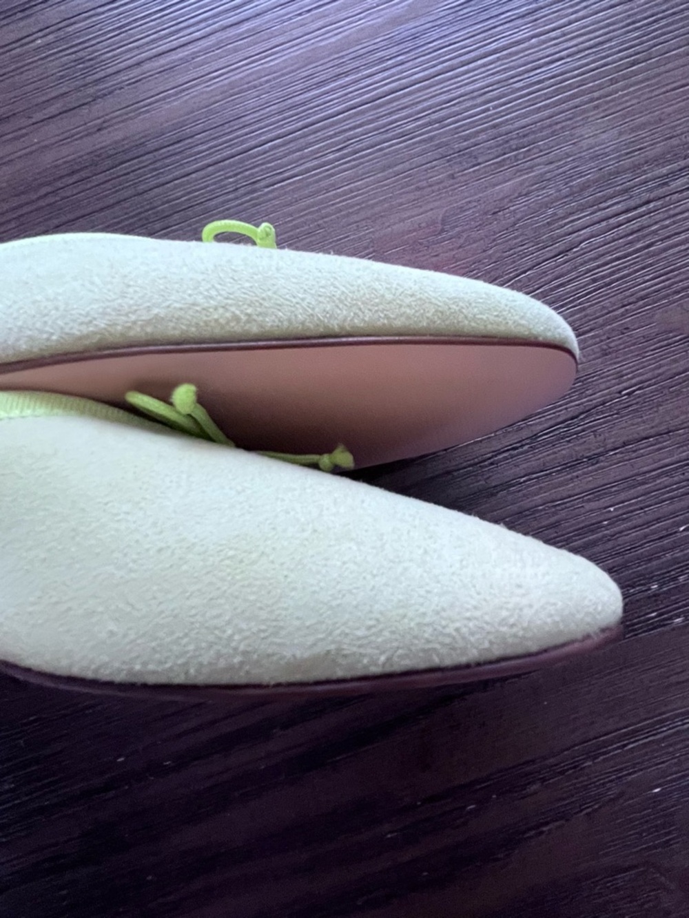 J Crew Suede Ballet Mule Size 8 ~ Crisp Aloe - Picture 9 of 14